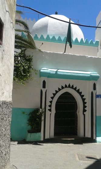 Mausoleum i Kasbahen. Henri Matisse malede dette motiv i 1912, da han i en periode boede i Tanger på Grand Hotel Villa de France.